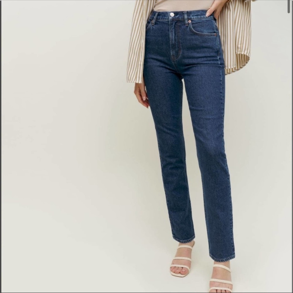 Reformation Liza Jeans in Jamaica Wash - Size 25